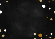 Uitnodiging feestje met slingers ballonnen en confetti Achterkant