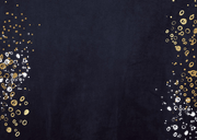 Uitnodiging verjaardag 'negentig' bubbels champagne velvet Achterkant