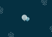 Uitnodigingskaart zakelijk feestelijke opening ballonnen Achterkant