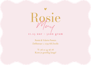 Wave vorm kaart geboortekaartje stijlvol goud velvet rood Achterkant