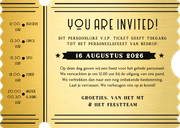 Zakelijke grappige originele VIP-ticket Achterkant