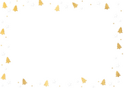 Zakelijke kerstkaart met gouden kerstboompjes en eigen foto Achterkant