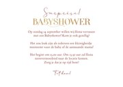 Babyshower uitnodiging waterverf roze confetti goud 3