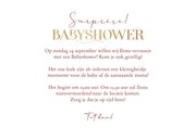 Babyshower uitnodiging waterverf roze confetti goud 3