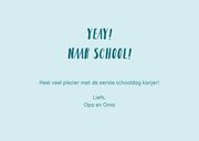 Back to School kinderkaart met schoolbus vol dierenvrienden 2