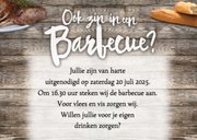 Barbecue uitnodiging met wijn en bier 2