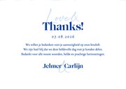 Bedankkaart Delfts blauw bloemen stijlvol romantisch trouwen 3