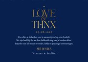 Bedankkaart Delfts blauw donker bloemen romantisch 3