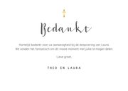 Bedankkaart doopviering met bloemenkrans 3