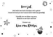 Bedankkaart lieve juf bedankt en een fijne vakantie 3