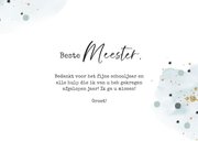 Bedankkaart meester met watercolour, confetti en goud 3