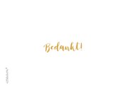 Bedankkaart met foto en stel op een fiets met rozen 2