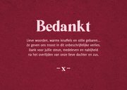 Bedankkaart rouw kind tiener hortensia bloemen bedankt 3