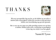 Bedankkaart trouwen thanks eucalyptus klassiek stijlvol 3