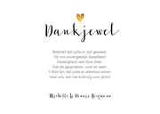 Bedankkaart voor doop fotocollage met hartjes 3