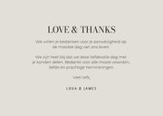 Bedankkaartje bruiloft vintage bloemen love and thanks 3