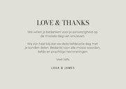 Bedankkaartje bruiloft vintage bloemen love and thanks 3