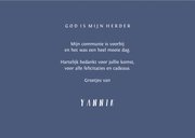 Bedankkaartje communie kruis foto verfspetters 3