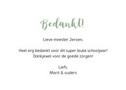 Bedankkaartje - Hé meester, dankjewel 3