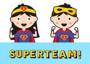 Bedankkaartje superhelden - wij zijn een superteam! 2