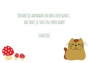 Beterschapskaart - Kat herfst 3