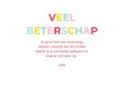 Beterschapskaart met gekleurde letters word maar snel beter 3