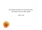 Beterschapskaart met mandarijnen smileys, word snel beter! 3