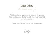 Beterschapskaart van liggend hondje met koppie op grond 3