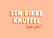 Beterschapskaartje met stippen oranje een dikke knuffel 2