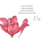 Bloemenkaart lelie donkere achtergrond 3