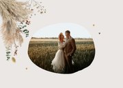 Boho trouwkaart bedankt voor je komst pampas eucalyptus 2