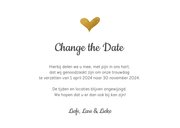 Change the datekaart met gouden hartje en confetti 3