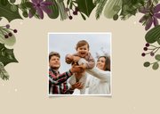 Christelijke kerstkaart fotocollage botanisch kaars 2