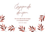 Christelijke kerstkaart rood bladeren foto alle eer aan Hem 3