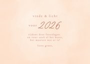 Christelijke nieuwjaarskaart vrede voor 2026 engel met ster 3