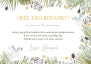 Communie bedankkaart 3 eigen foto's takjes en duiven 3