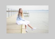 Communie save the date kaart met grote foto en witte tekst 2