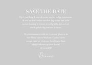 Communie save the date kaart met grote foto en witte tekst 3