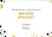 Communie stoere bedank kaart krijtbord en spetters 3