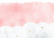 Communie uitnodiging eenhoorn met regenboog waterverf Achterkant