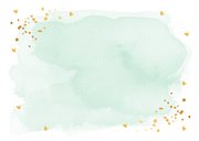 Communie uitnodiging groen watercolour hartje goud jongen Achterkant