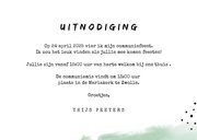 Communie uitnodiging stoer dino waterverf foto 3