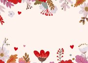 Communiekaart bedankkaart met foto en bloemen Achterkant