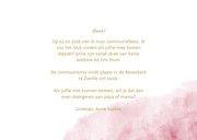 Communiekaart fotocollage goudlook waterverf 3