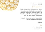 Communiekaart gouden ananas aanpasbare kleur 3