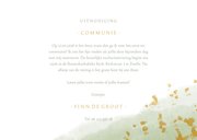 Communiekaart jongen met waterverf en gouden spetters 3