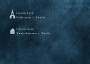 Communiekaartje blauw stijlvol kruisje holografisch folie 2