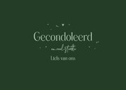 Condoleance bloemen gerbera line art verlies groen stijlvol 3