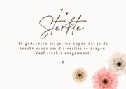 Condoleancekaart gerbera bloemen liefdevol 3