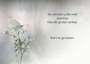 Condoleancekaart witte vlinder 3